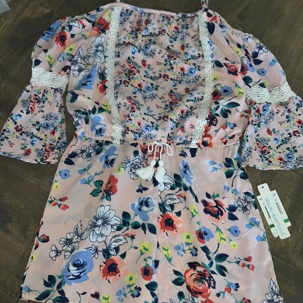 2 rompers- Sequin Hearts- NWT
